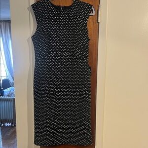 Express Black and White Polka Dot Midi Dress size L - new with tags